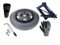 Set – Thuiskomer FIAT 500 Abarth I R15 4x98x58,1 + sleutel + krik + opbergzak voor krik